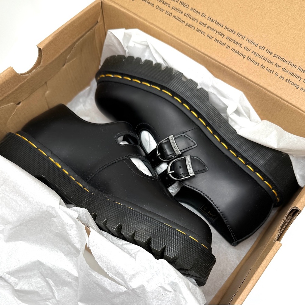 Dr. Martens 8065 II Core Bex Platform Mary Janes Black Smooth Leather Size 7 - Picture 10 of 12